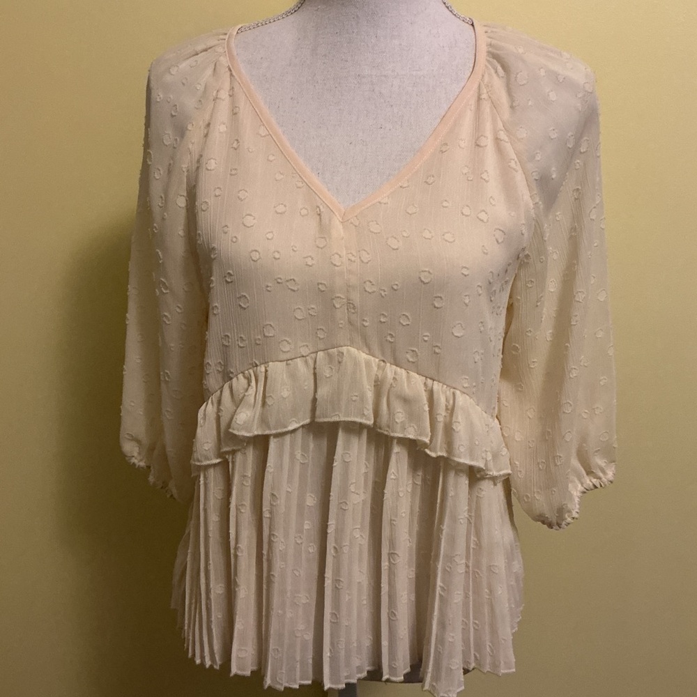Hayden Cream Textured Blouse